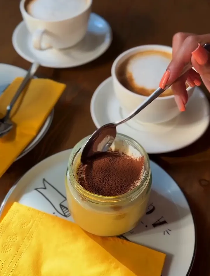 Coffee and a dessert jar